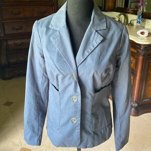 Gray Isaac Mizrahi for Target Button Up Blazer Suit Jacket Size S SM Small